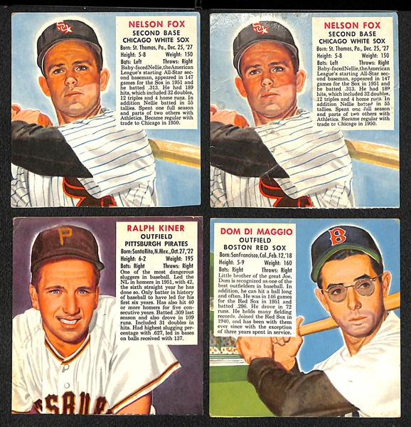 Lot of (54) 1952 Red Man Tobacco Cards Without Tabs w. Bob Feller x2