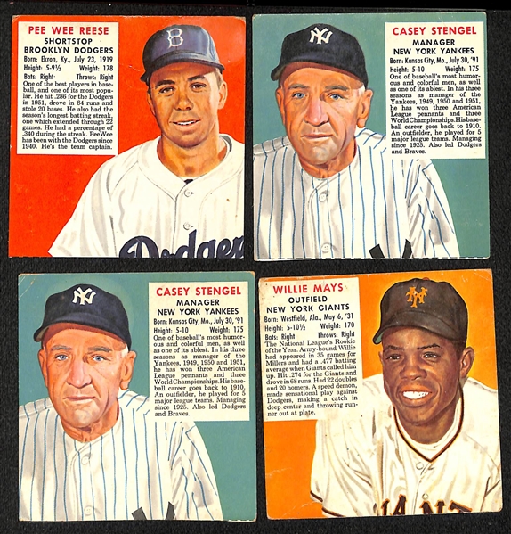 Lot of (54) 1952 Red Man Tobacco Cards Without Tabs w. Bob Feller x2