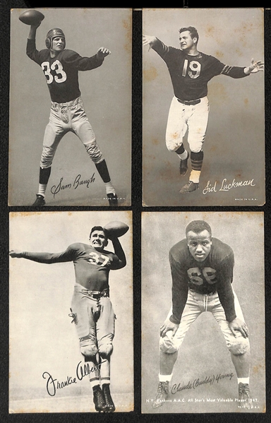 Lot of (36) 1950s Exhibit Sports Cards w. Sammy Baugh
