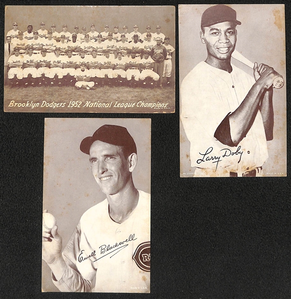 Lot of (36) 1950s Exhibit Sports Cards w. Sammy Baugh