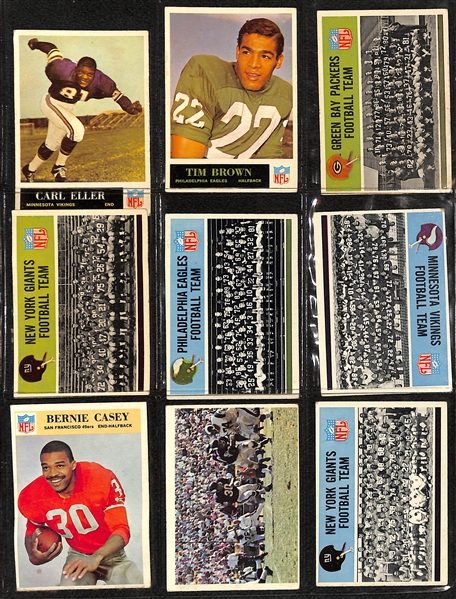 Approximately (300) 1965-1973 Topps & Philadelphia Football Cards w. 1966 Philadelphia Tarkenton & Sayers (VG)