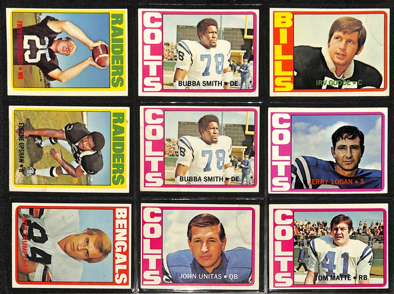 Approximately (300) 1965-1973 Topps & Philadelphia Football Cards w. 1966 Philadelphia Tarkenton & Sayers (VG)
