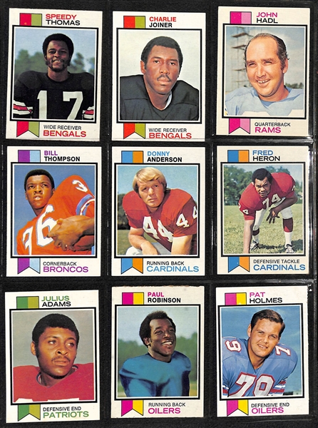Approximately (300) 1965-1973 Topps & Philadelphia Football Cards w. 1966 Philadelphia Tarkenton & Sayers (VG)