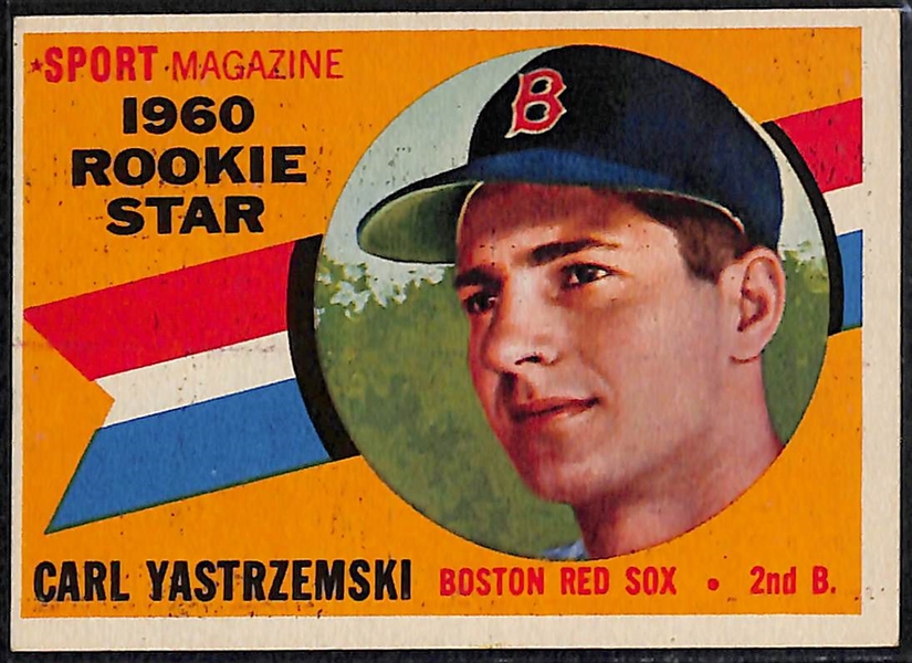 (4) 1960s Baseball Rookie Cards Inc. Carl Yastrzemski, Steve Carlton, Tony Perez, and Jim Kaat