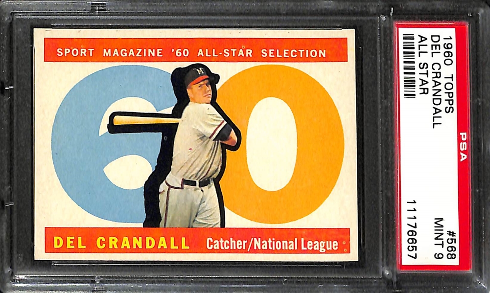 (3) PSA High Grade 1960 Topps Baseball Inc. Drysdale, Crandall, and Antonelli