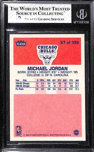 1986-87 Fleer Michael Jordan Rookie Card #57 Graded BGS 6.5