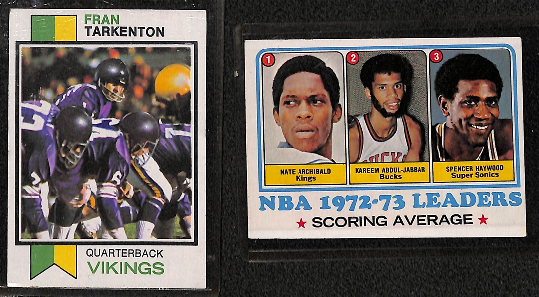(9) 1960s and Early 70s Football and Basketball w. (2) Larry Csonka Rookies
