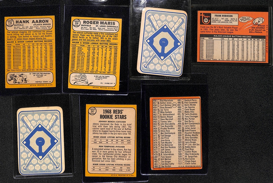 (33) 1960s Low Grade Baseball Cards Inc. Aaron, Maris, Mays, Robinson