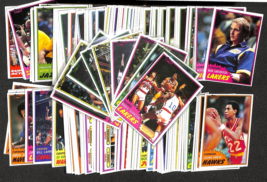 1981 Topps Basketball Complete Set Featuring Larry Bird and Magic Johnson 2nd Year