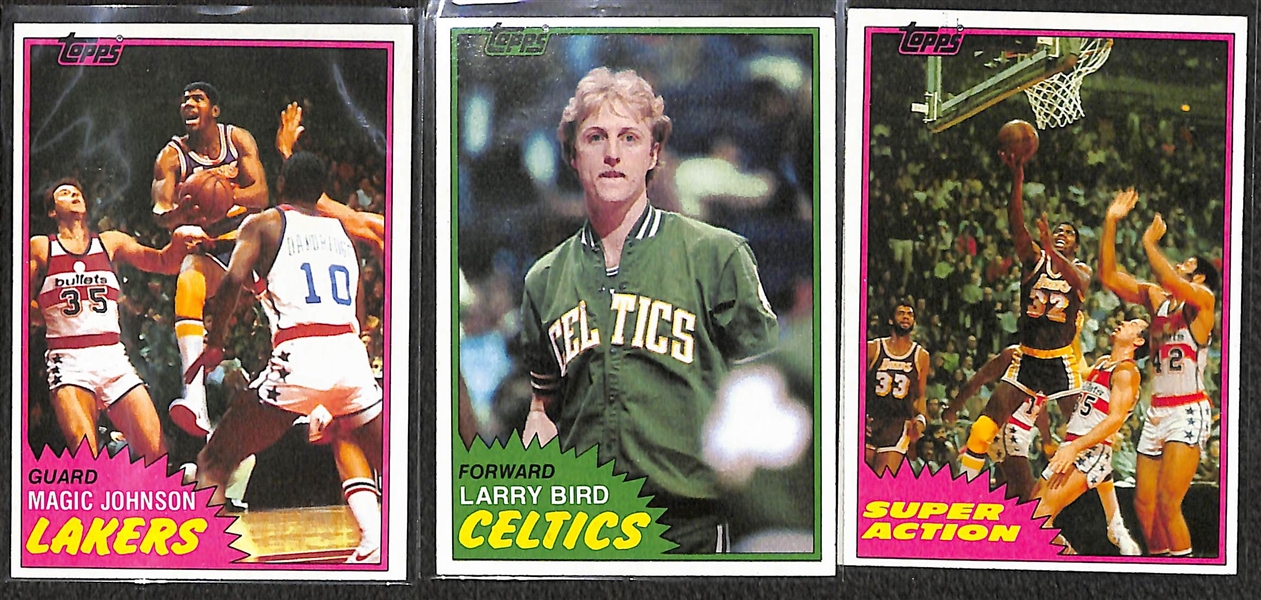 1981 Topps Basketball Complete Set Featuring Larry Bird and Magic Johnson 2nd Year