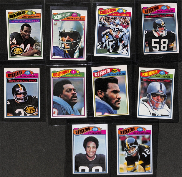 1977 Topps Football Complete Set Features Steve Largent Rookie and Walter Payton 2nd year