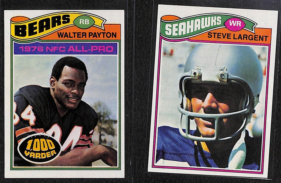 1977 Topps Football Complete Set Features Steve Largent Rookie and Walter Payton 2nd year