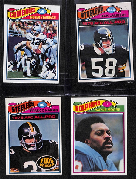 1977 Topps Football Complete Set Features Steve Largent Rookie and Walter Payton 2nd year