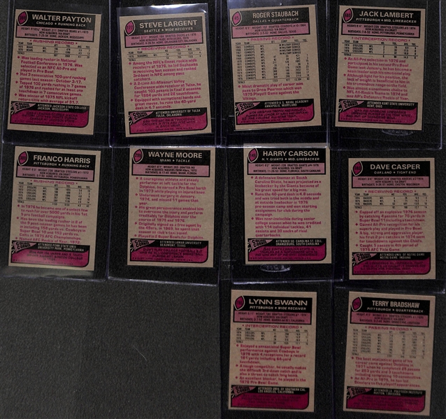 1977 Topps Football Complete Set Features Steve Largent Rookie and Walter Payton 2nd year