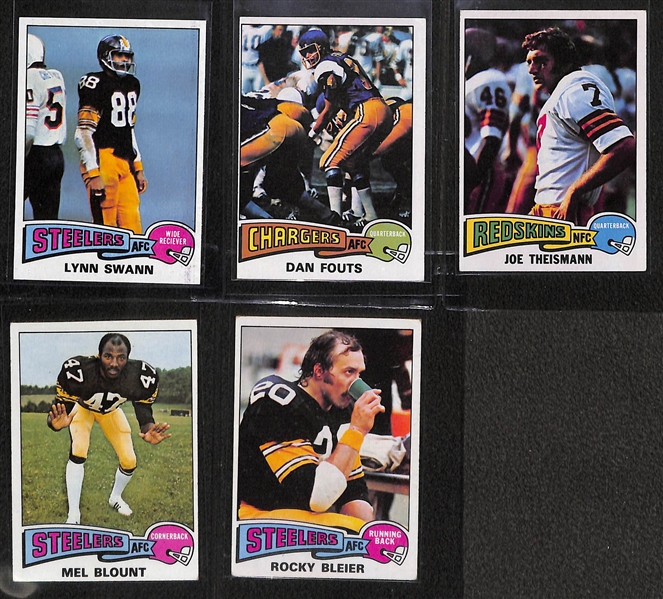 1975 Topps Football Complete Set Featuring Dan Fouts, Lynn Swann Rookies