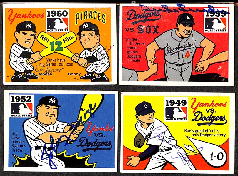 (15) Autographed Reprint Baseball Cards & (4) 1968 R.G. Laughlin Mostly HOF Autographed Cards (JSA Auction Letter)