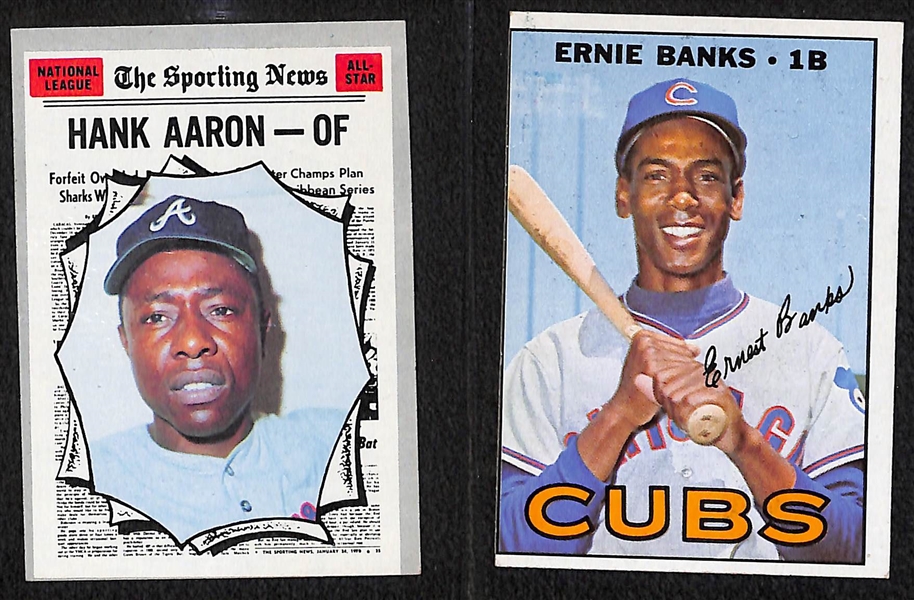 Lot of (11) 1960s-1980s Rookie and Star Cards Inc. Rose, Aaron, Banks, Henderson, Molitor