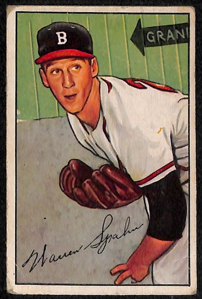 Lot of (32) Early 1950s-1960s Baseball Cards w. Mantle, Spahn