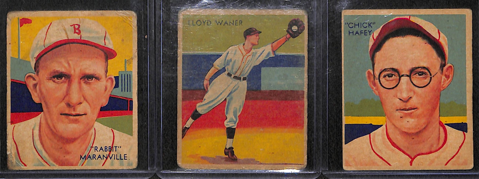 Lot of (3) 1935 Hall of Famers Diamond Stars Cards w. Maranville