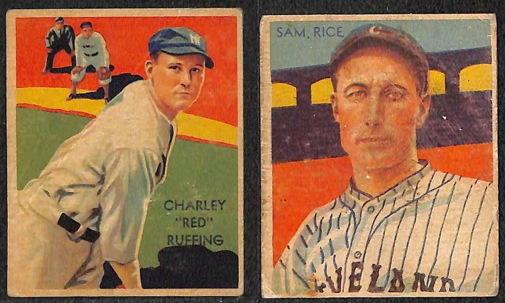 Lot of (8) 1935 Diamond Stars Cards w. Red Ruffing
