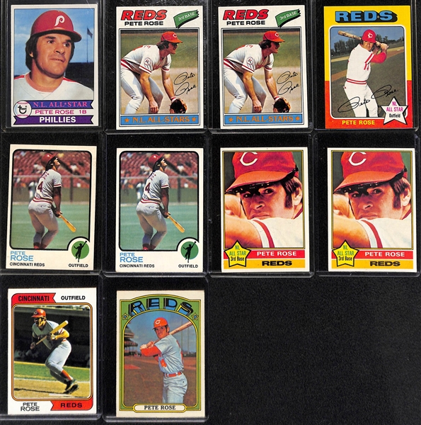 Lot of (22) 1960s and 1970s Pete Rose Cards