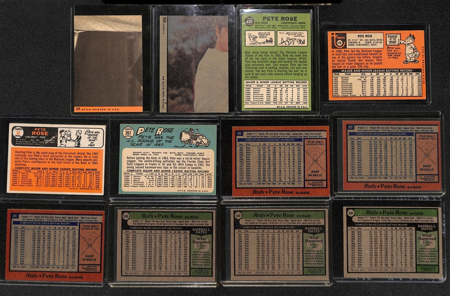 Lot of (22) 1960s and 1970s Pete Rose Cards