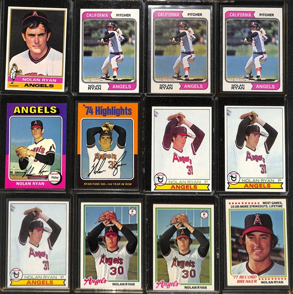 Lot of (24) 1960s and 1970s Nolan Ryan Cards