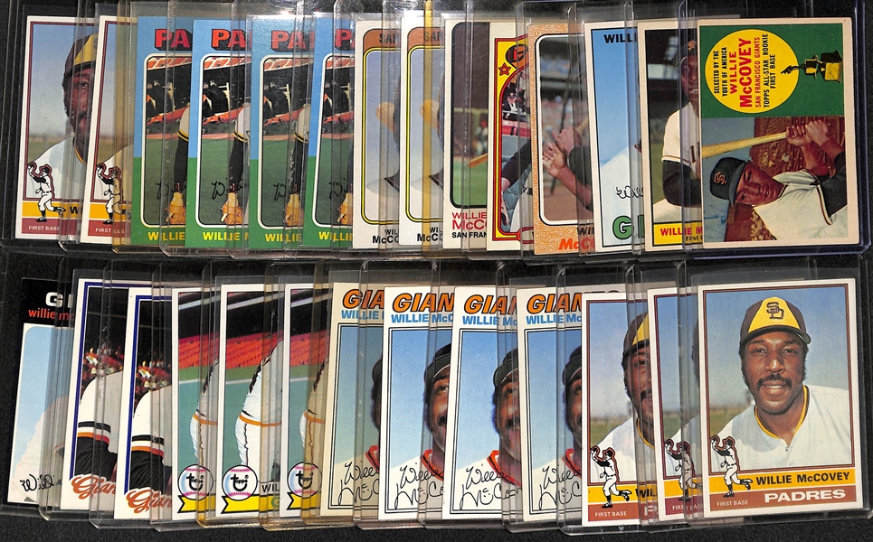 Lot of (27) 1960s and 1970s Willie McCovey Cards Inc. 1960 Rookie
