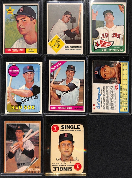 Huge Lot of (46) 1960s-1970s Carl Yastrzemski Cards Including 1961 Topps (2nd Year)