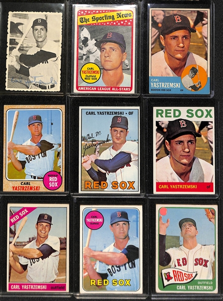Huge Lot of (46) 1960s-1970s Carl Yastrzemski Cards Including 1961 Topps (2nd Year)