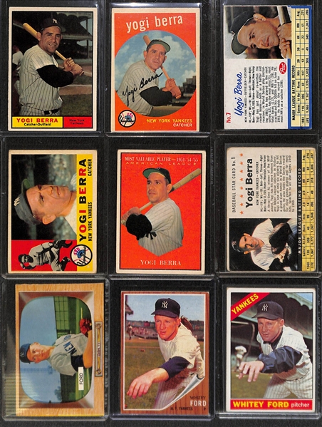 (28) 1950s-1960s Yankee's Star HOFers Yogi Berra and Whitey Ford