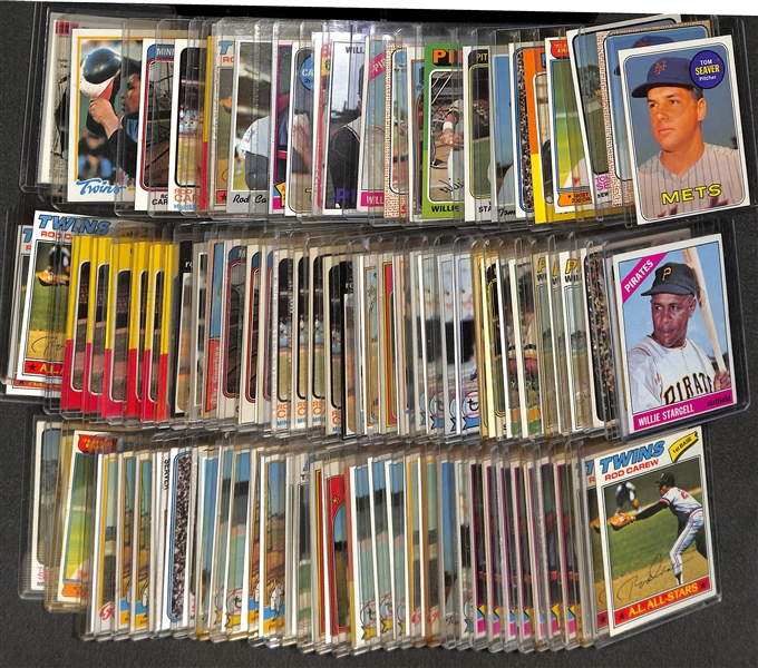 Lot of 90+ 1960s-1970s Vintage Baseball Cards Including Tom Seaver, Willie Stargell and Rod Carew