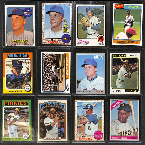 Lot of 90+ 1960s-1970s Vintage Baseball Cards Including Tom Seaver, Willie Stargell and Rod Carew