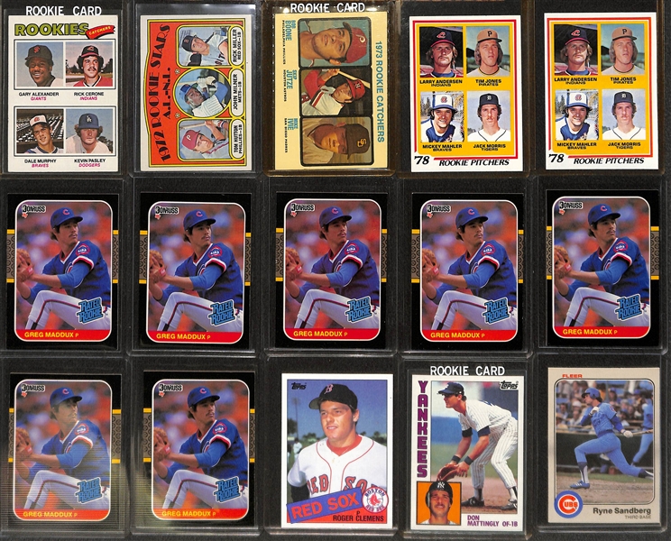 Lot of (80+) 1970s, 80s, and 90s Baseball Rookie Stars Inc. Gwynn, Thomas, Eckersley, Mattingly and More 