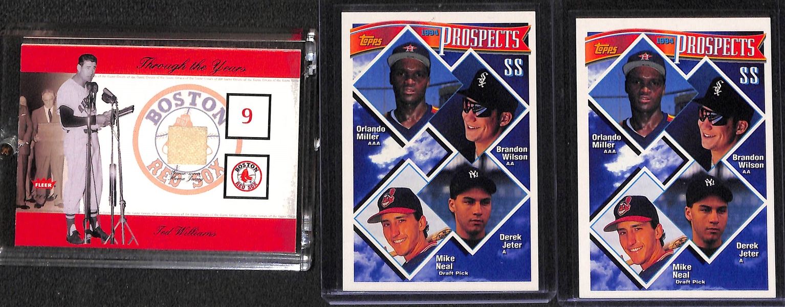 Lot of (10) Baseball Rookie, Stars and Insert Lot Featuring Ken Griffey Jr., Wander Franco, Ted Williams