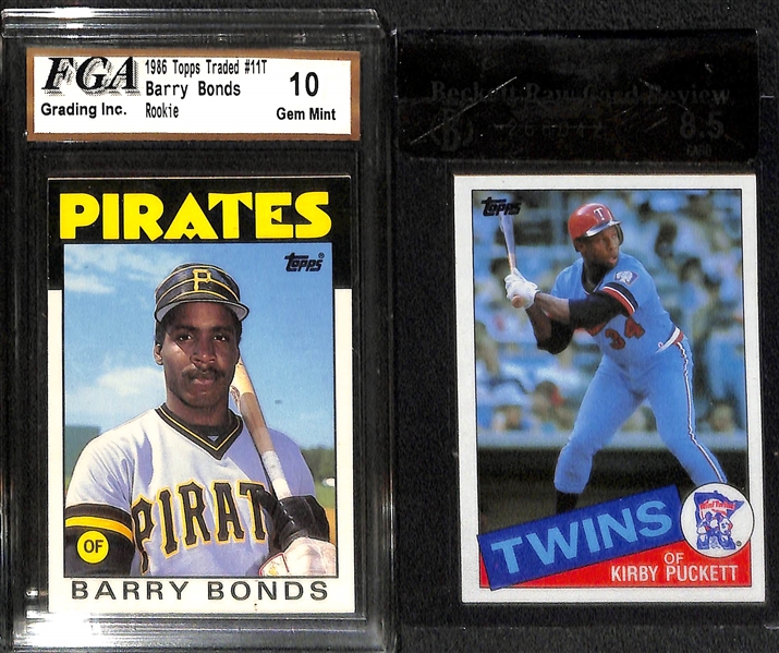 Lot of (8) Graded Mostly Baseball Rookie Lot Featuring Gwynn, Ripken, Jeter, Judge