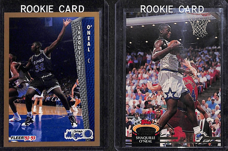 1969 Topps John Havlicek & (2) Shaquille O'Neal Rookie card lot with Bob Cousy Autograph