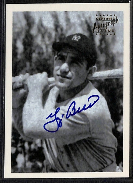 (7) Baseball HOF Autographed Cards w. Berra, Gwynn, R. Jackson, Larsen