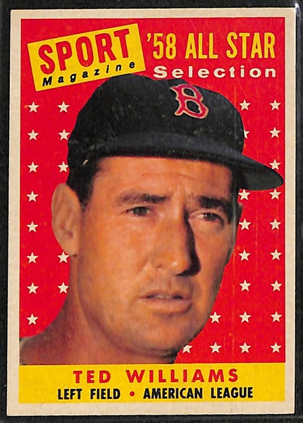 Lot of (12) Vintage Baseball Mostly Cards w/ (8) 1951 Berk Ross featuring 1958 Ted Williams