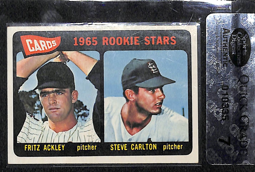 1965 Topps Steve Carlton Rookie Card # 477 Graded by Sports Collectors Digest 7 Near Mint