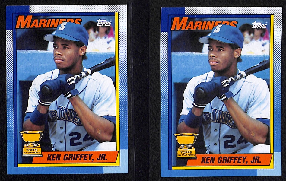 Lot of (10) 1989 and 1990 Ken Griffey Jr. Cards w. 4 Upper Deck Rookies