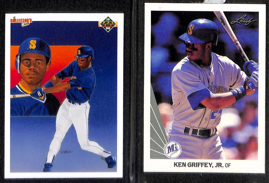 Lot of (10) 1989 and 1990 Ken Griffey Jr. Cards w. 4 Upper Deck Rookies