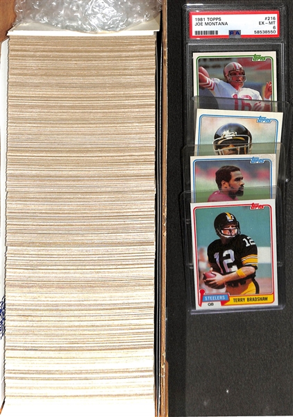 1981 Topps Football Set w. PSA 6 Joe Montana Rookie