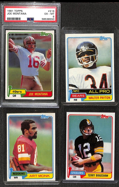 1981 Topps Football Set w. PSA 6 Joe Montana Rookie