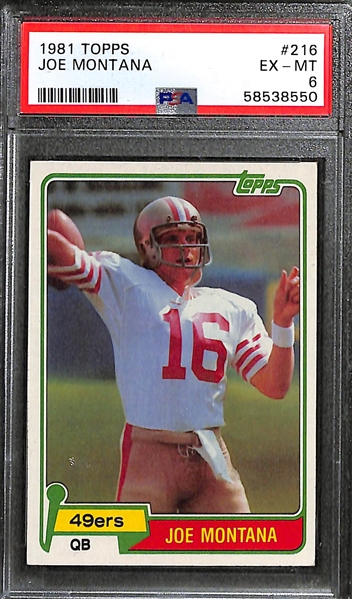1981 Topps Football Set w. PSA 6 Joe Montana Rookie