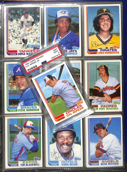 1982 Topps Traded Complete Set w/ PSA 9 Cal Ripken Jr. Rookie Card