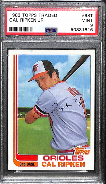 1982 Topps Traded Complete Set w/ PSA 9 Cal Ripken Jr. Rookie Card