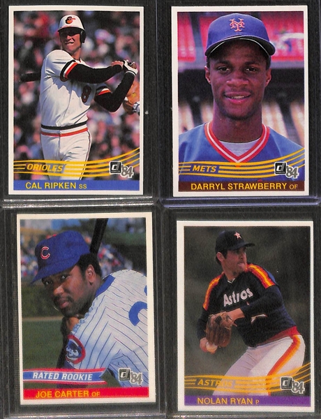 1983 Topps Baseball Traded Set w. PSA 8 Darryl Strawberry & 1984 Donruss Complete Set w. Mattingly PSA 8