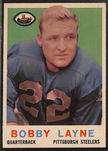(100+) 1959 Topps Football Cards w. Bobby Layne
