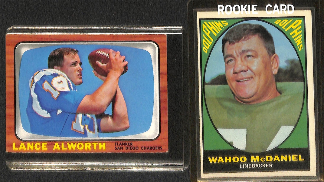 (125+) 1964, 1966, & 1967 Topps Football Cards w. 1964 Lance Alworth & 1967 Wahoo McDaniel RC